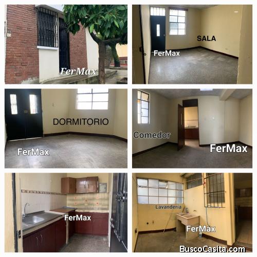 Se alquila apartamento en zona 19, La Florida.  En 1r nivel 