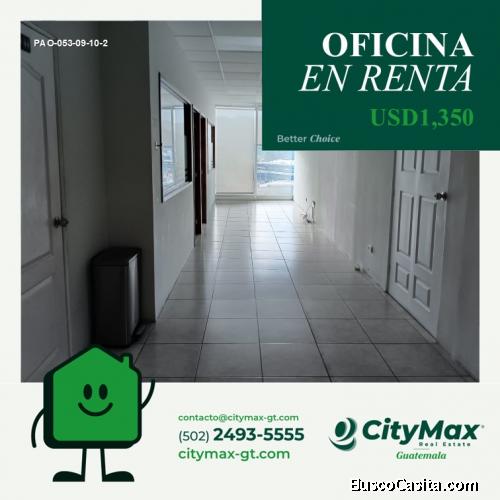 Oficina En Renta Empresarial Zona Pradera en Zona 10