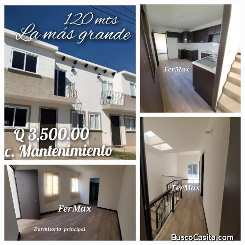 Alquilo casa amplia (120m) en San José Pinula 