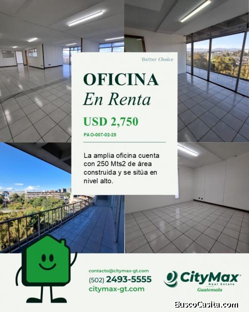 Oficina en Renta 250Mts en Zona 9