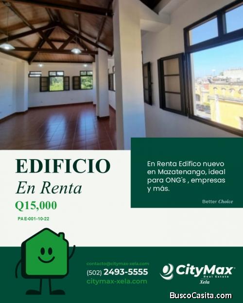 En Renta Edificio con locales comerciales Mazatenango