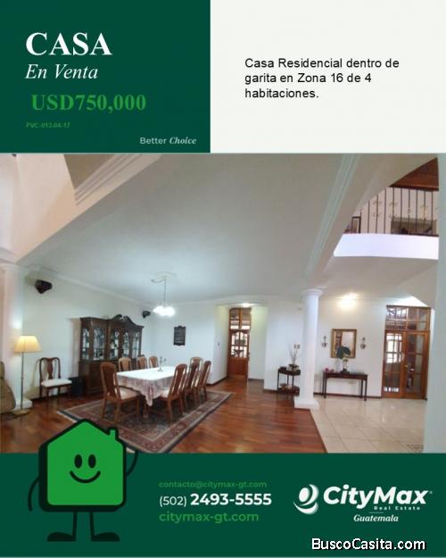 Casa en Venta en La Montaña Zona 16