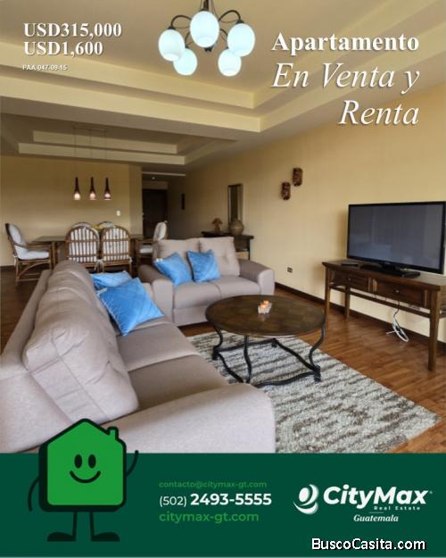 En Renta o Venta Apartamento Zona 14 amueblado