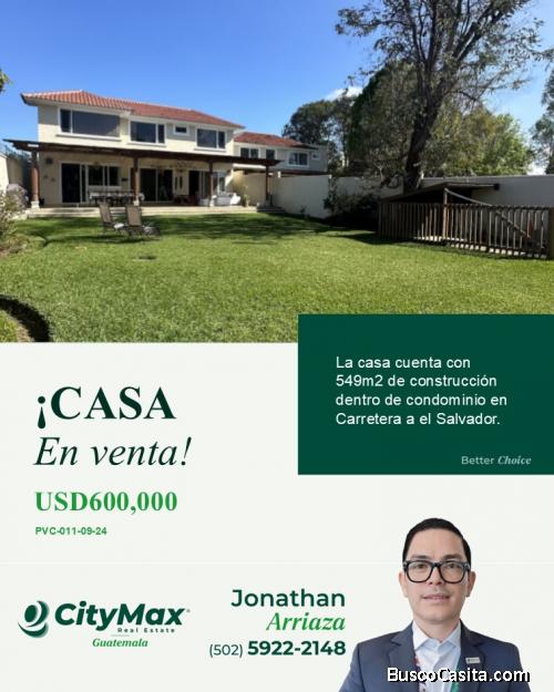 Casa en Venta en Condominio en Carretera a El Salvador