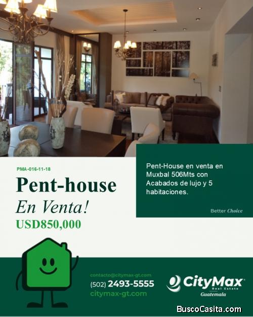 Penthouse en venta Muxbal Ciudad de Guatemala