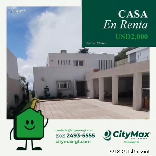 En Renta Casa en condominio residencial en Fraijanes