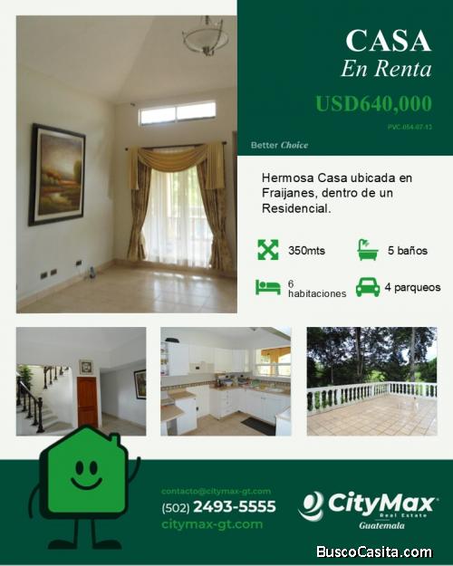 Casa en venta en Carretera a El Salvador Km 18