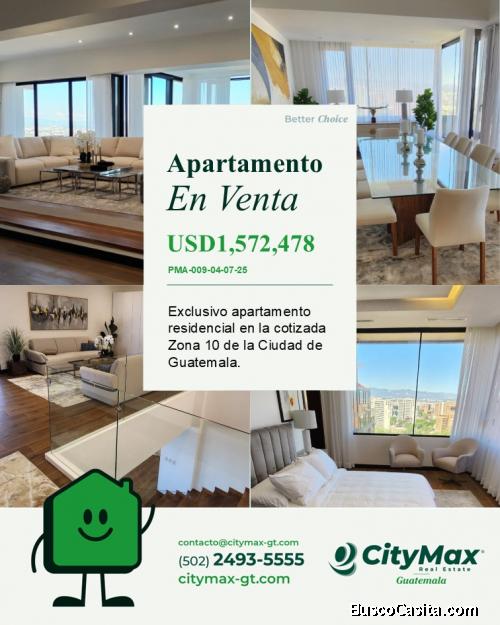 Penthouse de lujo Amueblado en Venta Zona 10 Guatemala