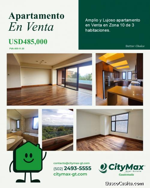 En Venta Amplio Apartamento 267Mts Zona 10