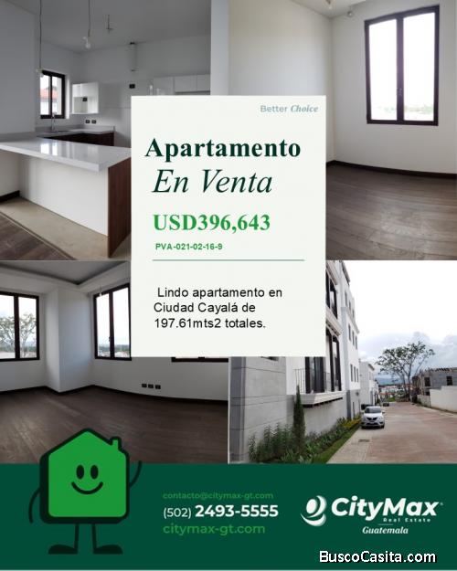 En Venta Apartamento en Cayala Zona 16