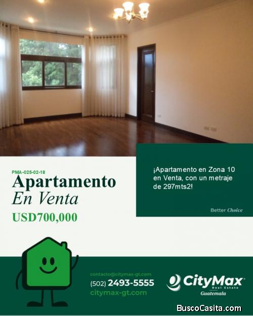En Venta hermoso apartamento en zona 10 area Oakland
