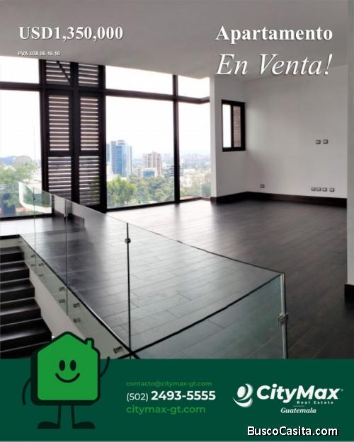 Lujos Apartamento en venta o renta en zona 15 Guatemala