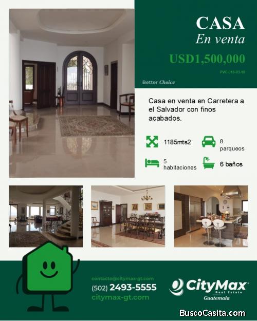 Lujosa casa en venta en Montebello CES Guatemala