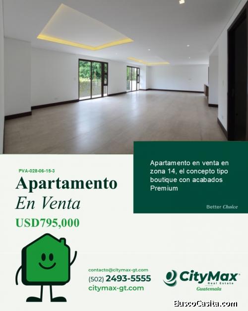 En Venta apartamento en zona 14 de 3 habitaciones
