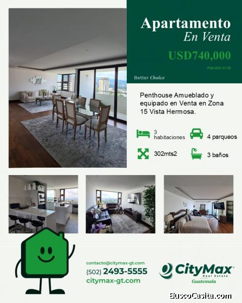 Pent House en venta en zona 15 Vista Hermosa 1