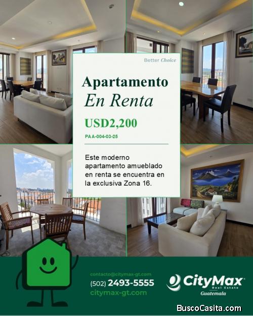 Apartamento en Renta en Cayala Zona 16