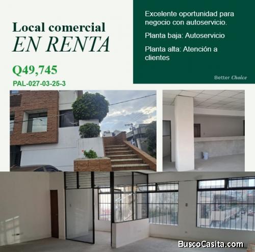 En renta Amplio Local para Agencia Bancaria-Financiera