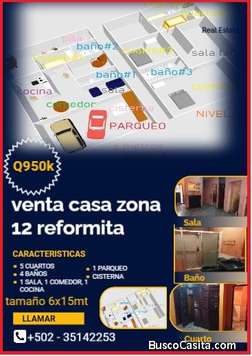 VENTA DE CASA EN ZONA 12  (colegio Ciencia y Arte) por el atanasio tzul