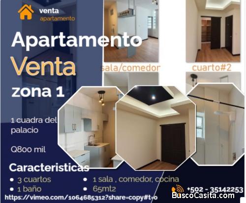 VENTA DE APARTAMENTO EN ZONA 1