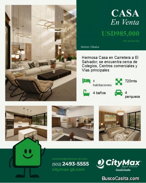 En venta Hermosa Casa en Carretera el Salvador