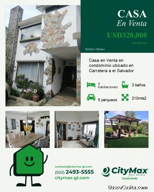 Casa en Venta en Condominio en Carretera a El Salvador