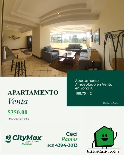 Apartamento Amueblado en Venta Y Renta en Zona 10
