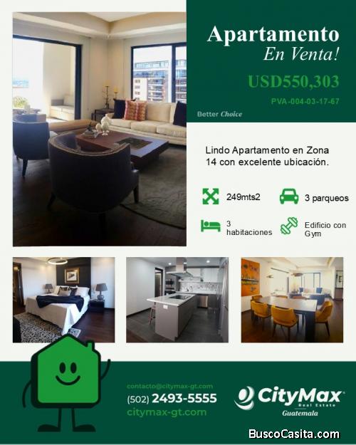 Apartamento para Inversión en Venta en zona 14