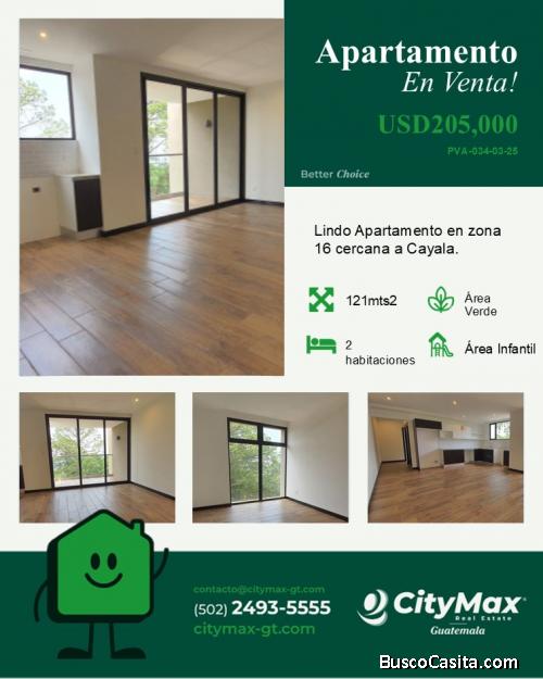 Apartamento en venta en Kanajuyu Zona 16