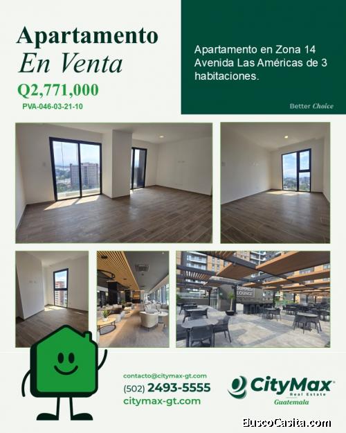 Apartamento en Parque las Americas Zona 14