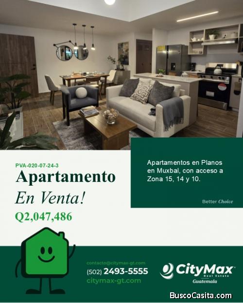 En venta apartamentos en Muxbal Ciudad Guatemala