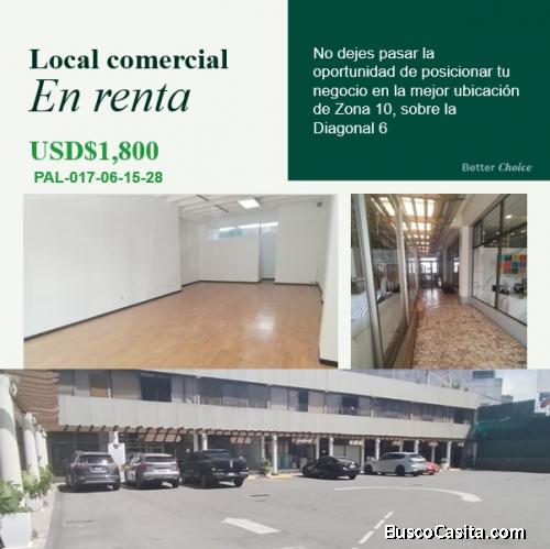 Local en renta en plaza comercial sobre Diagonal 6
