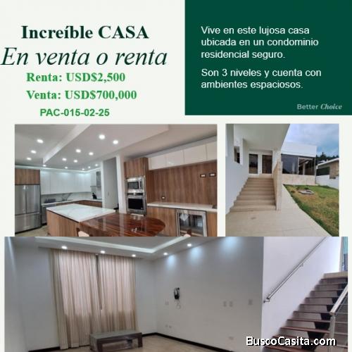  Espectacular casa en renta o venta condominio Vila Verde