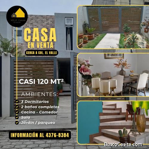 VENDO CASA EN XELA ZONA 8  UBICACIÓN: cerca al campo de jardines de xelajú y colegio el valle