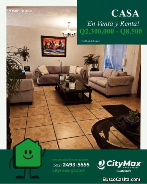 Casa grande en venta y renta en zona 12