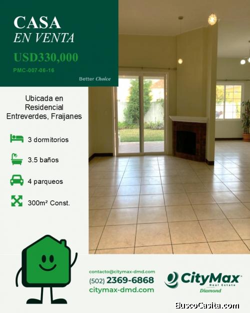 Casa en Venta en Residencial Entreverdes Fraijanes, Guatemala