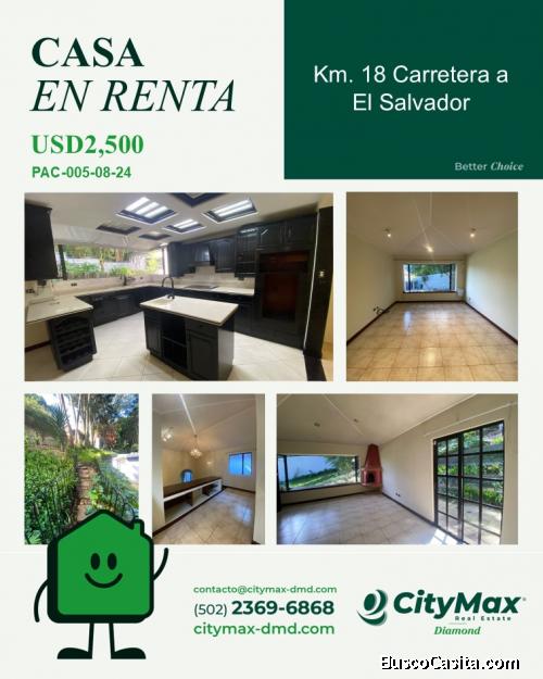 Casa en Renta fuera de condominio en Km. 18 Carretera a El Salvador