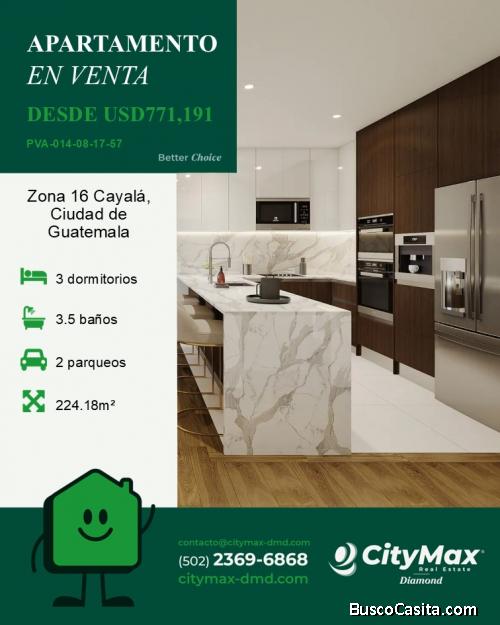 Apartamento en Pre-Venta en Cayalá Zona 16, Ciudad de Guatemala