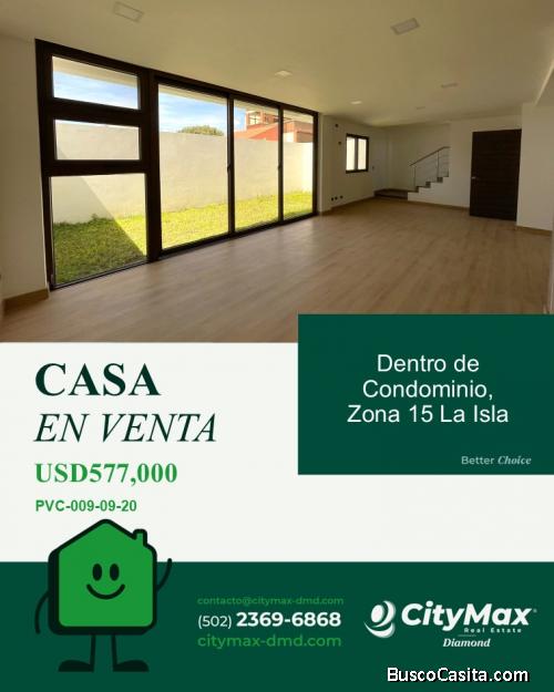 Casa dentro de Condominio en Venta en Zona 15, La Isla