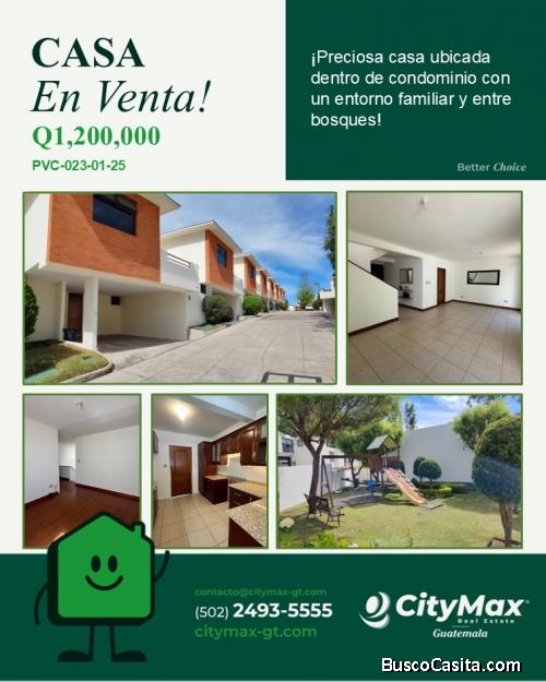 Hermosa Casa en venta en condominio en Fraijanes