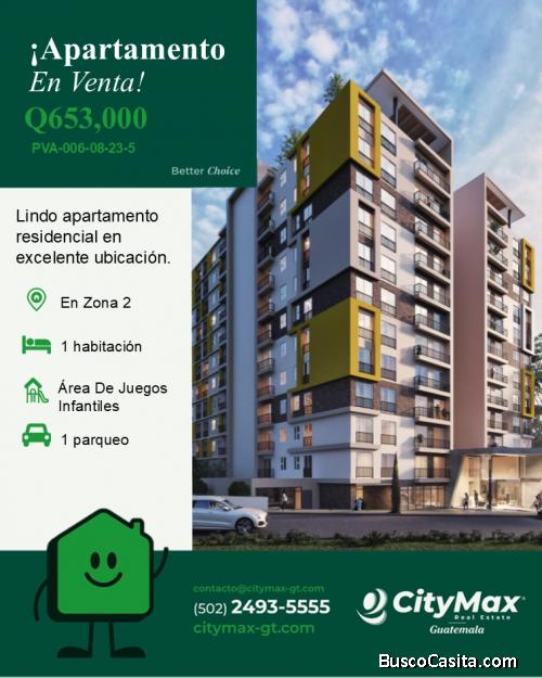 Lindo Apartamento en Venta en la Zona 2 