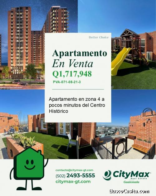 Hermoso Apartamento en Zona 4 en Venta 