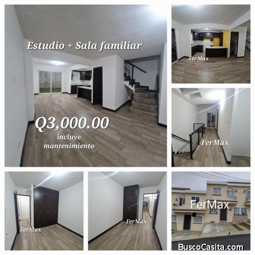 Alquilo casa en San José Pinula,  Estudio +Sala familiar 