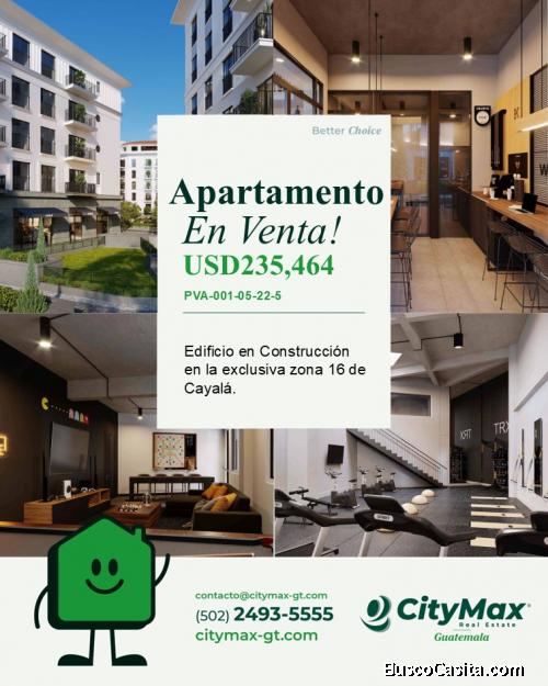 Apartamento en Planos en Zona 16 Ciudad Cayala