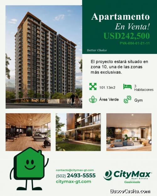 Exclusivo Apartamento en Venta en la Zona 10 en Planos