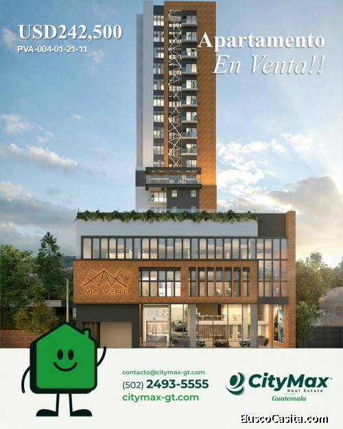 En venta apartamento Zona 10 en Planos