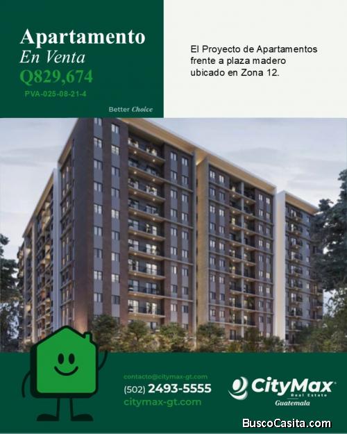 Apartamento en Venta Zona 12 por Plaza Madero