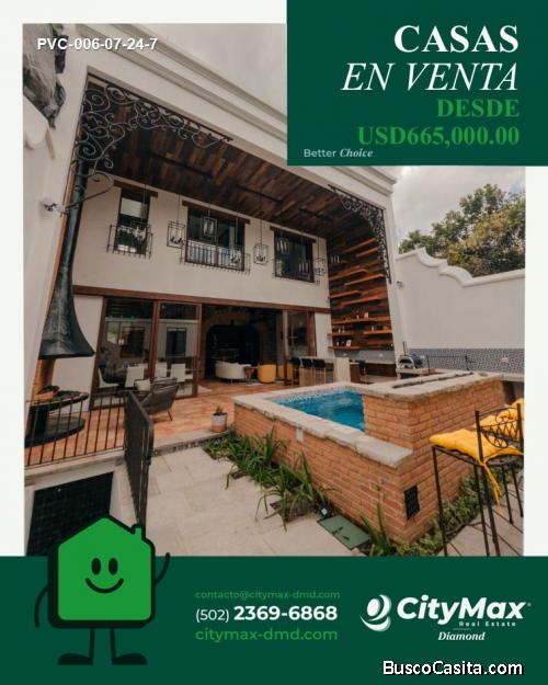 Casa en Venta en Condominio Residencial exclusivo Hacienda del Comendador Antigua Guatemala
