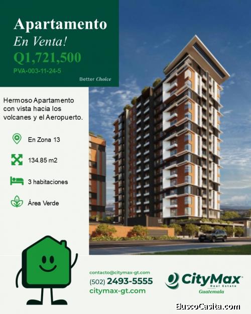 En Venta Apartamentos en Zona 13 en planos