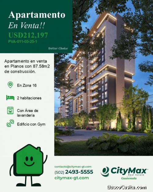 En venta apartamentos en Planos en Zona 16