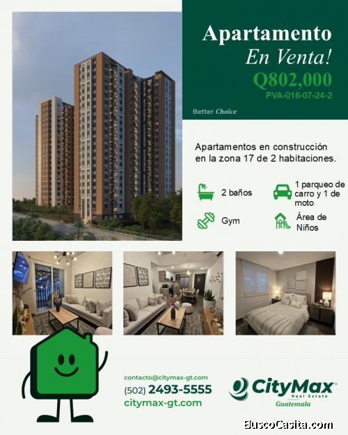 En venta Apartamento en la Zona 17 Portales